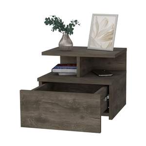Augusta 2-Tier <b>Shelf</b> and 1-<b>Drawer</b> Floating Nightstand - Product Image 4