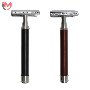 Custom Wood Handle Men's Safety <b>Razor</b> with <b>Single</b> <b>Blade</b> for Underarm Shaving OEM Services - Product Image 1