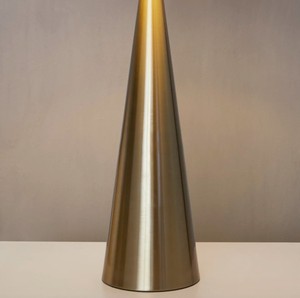 Gold Metal <b>Table</b> Lamp with Fabric Shade | Modern <b>Bedside</b> Lamp | Elegant Home Decor Lighting - Product Image 3