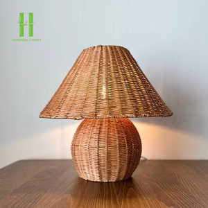 New Products Rattan Lamp Base Table Handwoven OEM Pendant <b>Light</b> for Home <b>Decoration</b> Variety of Colors From Vietnam Manufacturer - Product Image 3
