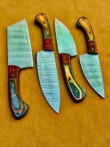 THEWIZ CRAFTS Couteau de cuisine en acier au carbone, robuste, durable, fait main, écologique, compatible lave-vaisselle, manche ergonomique, forgé à la main - Product Image 5