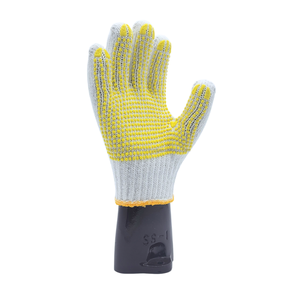 Guantes de algodón blanco blanqueador de grado industrial antiestáticos y antiimpactos antideslizantes punteados máxima comodidad protección-guantes de seguridad - Product Image 3