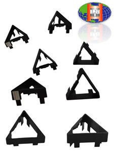 OEM Custom Black ABS <b>Plastic</b> Triangle Corner Bracket | High Impact <b>Plastic</b> <b>Edge</b> Guards and Alignment Spacers - Product Image 1