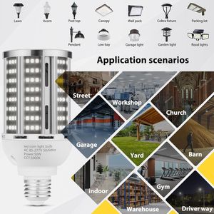 Lampadina LED a Pannocchia di Grado Commerciale 50W, Confezione da 2, Luce Diurna 5000K, 6500LM, Attacco Medio E26/E39, Equivalente a 500W - Product Image 4