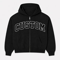 Sweat à capuche zippé personnalisé avec logo pour homme et femme, style streetwear, imprimé décontracté, manches longues, coton lourd 250g, écologique et respirant