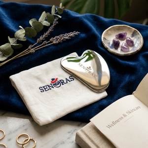 Herramienta de Masaje Ayurvédica Kansa Gua Sha para Reafirmar la Piel |   Raspador Facial y Corporal de Bronce Natural |   Proveedor Mayorista India - Product Image 2