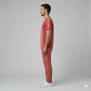 เสื้อยืดผู้ชายผ้าไมโครไฟเบอร์ออร์แกนิคขายส่ง พิมพ์โลโก้ได้ตามสั่ง ทรงหลวมไหล่ตก เสื้อยืดเปล่าสั่งทำพิเศษ เสื้อยืดผู้ชายสั่งทำ - Product Image 4