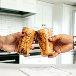 Handmade Solid Wood Mug Natural Finish Eco Friendly Wooden Coffee Mug for Tea Beer Juice Water Drinking Home Kitchen Use - Product Image 2