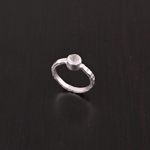 Natural Crystal <b>Quartz</b> Bezel Setting One Stone <b>Ring</b> | 925 Sterling Silver Vintage Wedding & Party <b>Ring</b> for Women - Product Image 4