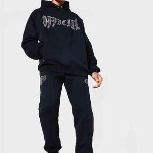 Nouvel Arrivage Survêtement Décontracté Hiver Chaud avec Strass, Logo Personnalisé, Coton Respirant, Haute Qualité pour Hommes - Product Image 2