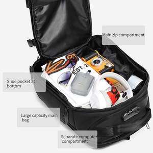 Bagnex 9309 Oxford Fashion - Mochila Rígida para Portátil de 20 Pulgadas, 20-36L, Impermeable, Antirrobo, con Carga USB, para Viajes, Negocios, Estudiantes - Product Image 6