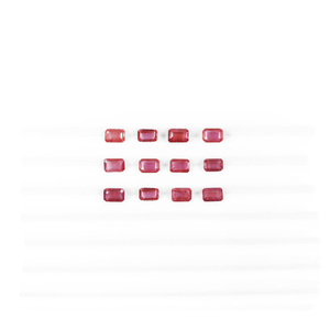 Rubis naturels de Bangkok, octogones calibrés 4x6mm, pierres précieuses de rubis naturelles facettées pour la fabrication de bijoux, prêtes à l'emploi - Product Image 3
