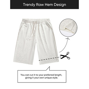 Custom 100% Cotton French Terry Baggy Blank Sweat Shorts For Men Streetwear Heavy Weight <b>Fleece</b> <b>Joggers</b> Shorts Plus Size Men - Product Image 4