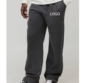 Pantalon de jogging en molleton doux style athlétique taille haute Hip Hop Jazz, brodé OEM, pour la course en extérieur, pantalon de sport professionnel pour homme - Product Image 1
