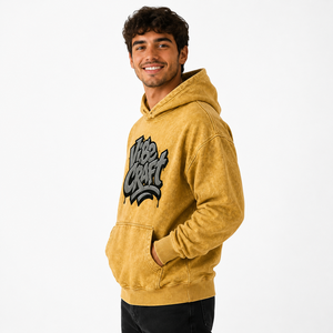 Sweat à capuche rétro en coton délavé pour homme, coupe oversize, style streetwear, broderie personnalisée, vente en gros, vêtements décontractés - Product Image 4