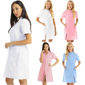 Bata de laboratorio multicolor ecológica de poliéster y algodón, uniforme de hospital, blusa blanca unisex para enfermera, con logo personalizado y detección de agujas - Product Image 4