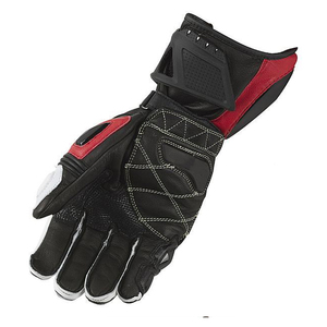 Sporty <b>Leather</b> Wrist-Length <b>Gloves</b> Breathable Unlined For Motorcycle Cycling <b>Men</b> Spring Autumn Use Black Black <b>Men's</b> Motorcycle - Product Image 4