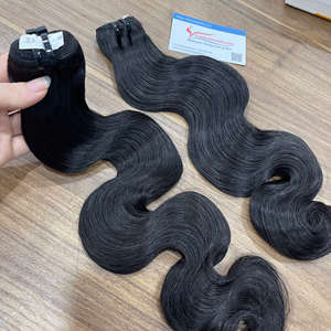 Extensions de cheveux ondulés à la vapeur, très demandées, fabriquées à partir de cheveux humains vietnamiens bruts, super double drawn - Product Image 4