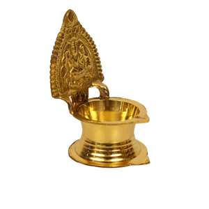 Handmade Brass Deep Diya Oil <b>Lamp</b> Golden Goddess Decorative Puja Light Holder for Diwali Wedding Home Decor - Product Image 3