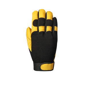 Gants de mécanicien en cuir avec bracelet élastique, conçus pour les soins personnels, résistants à la chaleur, antidérapants, légers et robustes - Product Image 5