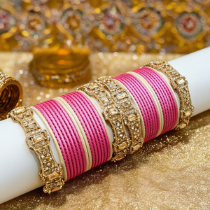 Sparkling Crystal Stone Fancy Wedding & Festive Jewelry <b>Set</b> 10575632PK_2.8-Elegant <b>Bangles</b> - Product Image 3