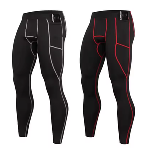 Pantalon de compression sportif pour homme, respirant, léger, taille élastique, streetwear, yoga, course à pied, leggings, vente en gros, personnalisable - Product Image 4