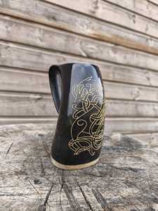 Jarra de cuerno natural Vikinga para beber vino o cerveza, tazas únicas perfectas para fiestas, bodas y otras celebraciones. 2026 - Product Image 6