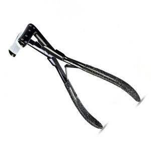 Pinza de acero inoxidable para extensiones de cabello con cinta adhesiva negra, herramienta profesional antideslizante para sellar la cinta, herramienta duradera para la instalación de extensiones de cabello - Product Image 3