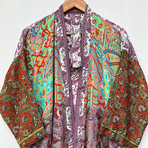 Longue Robe Kimono en Soie Attrayante, Style Bohème, pour Femme, Idéale pour la Plage et les Vacances d'Été, Cache-maillot Sexy - Product Image 1