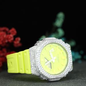 Montre Hip Hop VVS Moissanite Iced Out en Argent 925, Montre de Luxe Sertie de Diamants, Bracelet Néon, Vente en Gros - Product Image 4