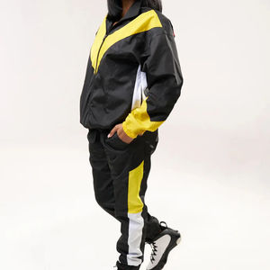 OEM Windbreaker Nylon Tracksuit Sportswear Breathable Color Block Nylon Jogging Windproof <b>Set</b> For Women Gym Running Windbreaker - Product Image 4