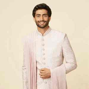 ชุดเชอร์วานีงานแต่งงานสำหรับเจ้าบ่าวชาวอินเดียและปากีสถาน  งานปักหนัก  แบบลำลอง  ป้องกันรอยยับ  ป้องกันแสงแดด  ใส่ได้ทุกฤดู - Product Image 6