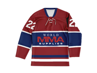 Nouveau maillot de hockey sur glace unisexe 7V7 à manches longues, col en V, polyester sublimé, respirant, séchage rapide, broderie 3D, coupe régulière, adulte