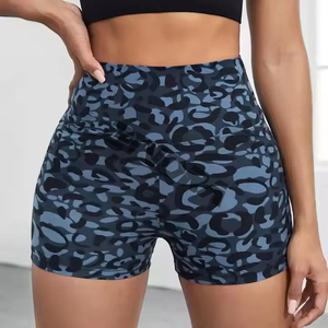 กางเกงขาสั้นออกกำลังกายผู้หญิง ระบายอากาศ แห้งเร็ว ยืดหยุ่นสูง เอวกลาง ปรับแต่งได้ ผ้าโพลีเอสเตอร์/คอตตอน สำหรับฟิตเนส ยิม โยคะ - Product Image 1
