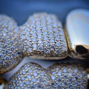 Grillz Dentales Personalizados con Certificación GIA, Estilo Hip Hop, Moissanita VVS, Lisos, 8 Superiores y 8 Inferiores, Chapados en Oro, Regalo de Compromiso - Product Image 4