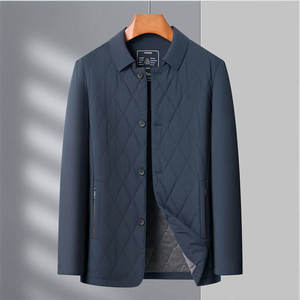 Wholesale Custom Casual Warm Fancy Fashion <b>Winter</b> Outdoor Men's Hooded Puffer Jackets Washed Zipper Waterproof Windproof Front - Product Image 3