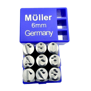 Jeu de poinçons en acier de qualité industrielle supérieure de 6 mm avec caractères allemands, support OEM - Product Image 1
