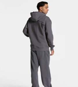 High Street Casual Loose Fit <b>Men's</b> Oversized Embossed Zip-Up Hoodie Winter Windproof Eco-Friendly Cotton Blend Fleece - Product Image 2