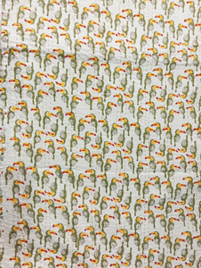 Couette en coton avec motif de toucan, pliée, pour toutes les saisons, décoration d'intérieur, style simple, lavable en machine - Product Image 5