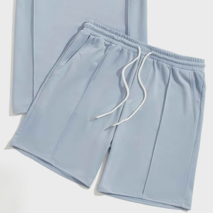 Nouvel ensemble décontracté d'été pour homme : T-shirt tricoté écologique à imprimé lettres et short de sport à manches courtes (2 pièces) - Product Image 4