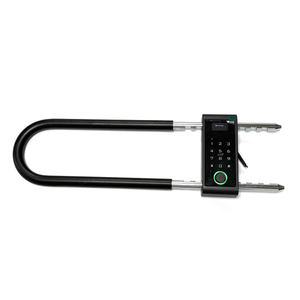 Vente flash - Serrure électronique intelligente à empreintes digitales et mot de passe en alliage de zinc antivol pour porte en verre de bureau ou de maison, forme en U - Product Image 4
