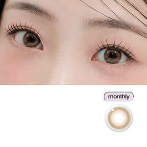 FINELENSKOREA BLISS PURE BROWN คอนแทคเลนส์สีน้ำตาลแบบรายเดือน สีน้ำตาลอ่อน สำหรับแต่งหน้า ใช้ได้ทุกวัน แต่งตาให้สวย 0.00~-8.00 ค่าสายตา - Product Image 3