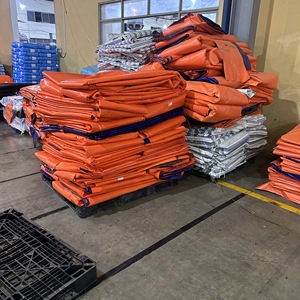 Bâche en PE durable, robuste, bleue/orange, haute résistance, grande capacité, couleurs et dimensions personnalisées, couverture imperméable - Product Image 5