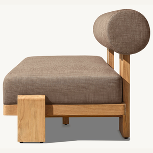 Sofá Vigo de teca, hecho de madera de teca con cojines suaves, resistentes y duraderos para sentarse en interiores o exteriores. - Product Image 6