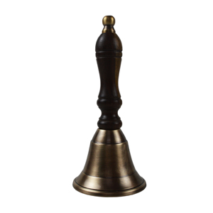 Campanas de Mano con Temática Dorada y Acabado Rústico, Combinación de Latón y Madera, Decoraciones Navideñas Económicas, Campanas Colgantes - Product Image 3