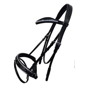 Bride verni en cuir avec bande de front de cristal de perle taille personnalisable - Product Image 1