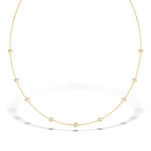 Collar de Diamantes de Corte Redondo Premium con Cadena, Collar de Diamantes Naturales con Certificado IGI para Mujer - Product Image 4