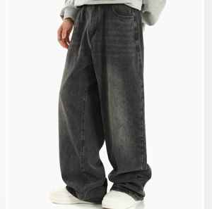 <b>Men's</b> Unisex Casual Baggy Stonewashed Denim <b>Jeans</b> <b>Trousers</b> Breathable Eco-Friendly Oversized Loose Spring Autumn Summer Button - Product Image 6