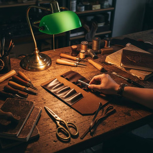 Rouleau de rangement en cuir personnalisé robuste pour outils, idéal pour les ateliers de construction et les applications automobiles, en vente en gros - Product Image 1
