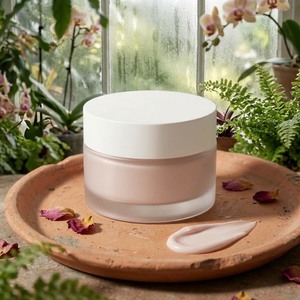 SPF50 Tinted Moisturizer <b>Sunscreen</b> Face Cream Brightening Glow OEM Private Label Glass Bottle MOQ 700 - Product Image 5